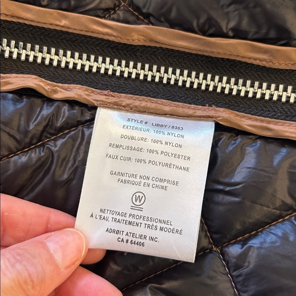 Adroit Atelier Libby Quilted Long Jacket Sepia Bronze - Picture 11 of 14